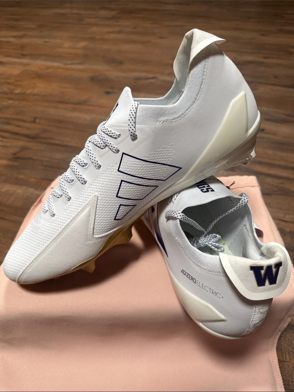 Adidas SM Adizero Electric Washington Huskies Team Issue Football Cleats